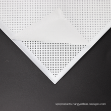 White diagonal punched 600 x 600 aluminum ceiling